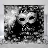Aperturee - Sliver Mask Bokeh Dots Custom Birthday Backdrop